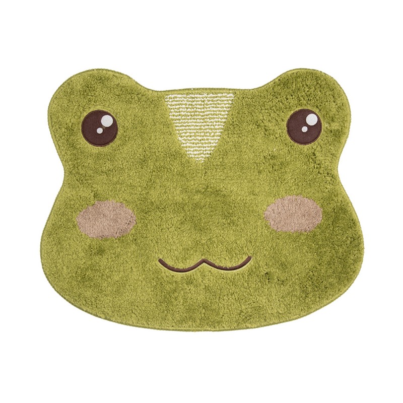 BM0005 Badematte 60x48x1 cm Grün Polyester Frosch