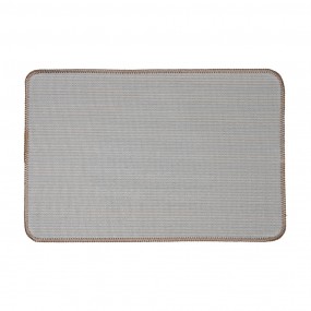 2BM0007CH Bath Mat 58x38x1 cm Brown Polyester Heart Rectangle