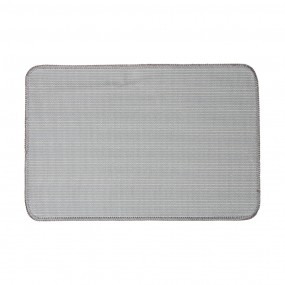 2BM0007G Bath Mat 58x38x1 cm Grey Polyester Heart Rectangle