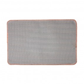 2BM0007P Bath Mat 58x38x1 cm Pink Polyester Heart Rectangle