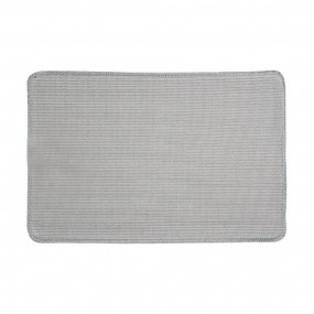 2BM0008BL Bath Mat 78x48x1 cm Blue Polyester Heart Rectangle