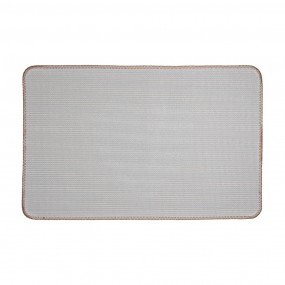 2BM0008CH Bath Mat 78x48x1 cm Brown Polyester Heart Rectangle