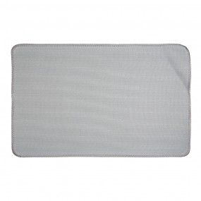 2BM0008G Bath Mat 78x48x1 cm Grey Polyester Heart Rectangle