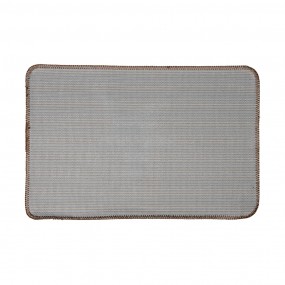 2BM0009CH Bath Mat 58x38x2 cm Brown Polyester Star Rectangle