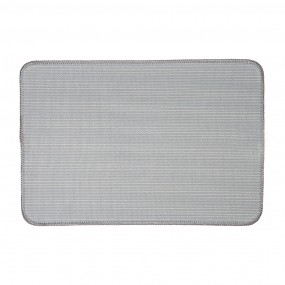 2BM0009G Bath Mat 58x38x1 cm Grey Polyester Star Rectangle