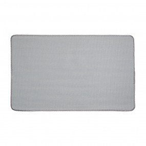 2BM0010G Tapis de bain 78x48x1 cm Gris Polyester Étoile Rectangle