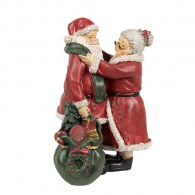 26PR2780GG Kerstdecoratie Beeld Kerstman 10x10x16 cm Rood Kunststof