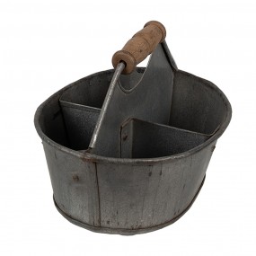 26UNY0014 Plant Holder 20x18x16 cm Grey Iron Round Planter