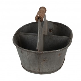 26UNY0014 Plant Holder 20x18x16 cm Grey Iron Round Planter