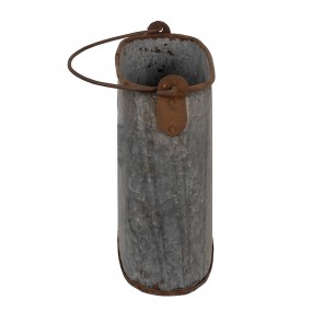 26UNY0017 Decorative Bucket 24x14x28 cm Grey Iron Oval