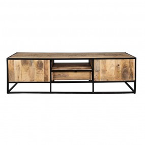 2MT50637 Meuble TV 180x45x50 cm Marron Bois Métal Meuble de télévision