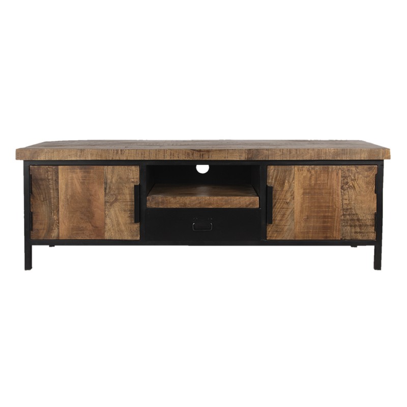 MT5H0503 Meuble TV 145x40x50 cm Marron Bois Meuble de télévision