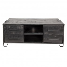 2MT5H0625 TV Cabinet 150x46x60 cm Black Wood TV Furniture