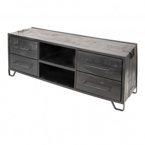 2MT5H0625 TV Cabinet 150x46x60 cm Black Wood TV Furniture