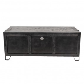 2MT5H0625 TV Cabinet 150x46x60 cm Black Wood TV Furniture