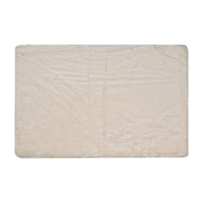 KT080.068W Bath Mat 40x60x2 cm White Polyester Carpet