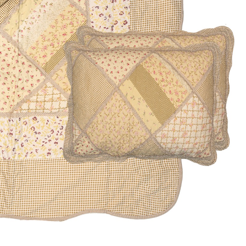 Q198.061 Tagesdecke 230x250 cm Grün Beige Polyester Bettdecke