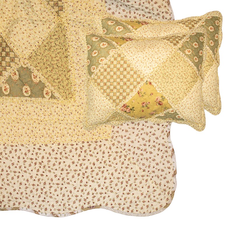 Q200.061 Tagesdecke 230x250 cm Grün Beige Polyester