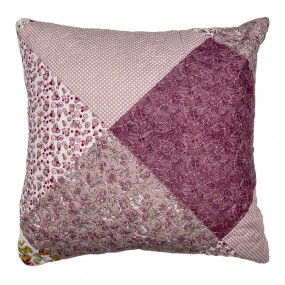 2Q201.020 Housse de coussin 40x40 cm Violet Polyester Fleurs Housse de coussin décorative