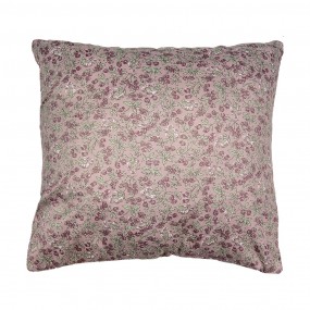 2Q201.020 Housse de coussin 40x40 cm Violet Polyester Fleurs Housse de coussin décorative