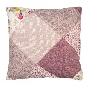 2Q201.030 Cushion Cover 50x50 cm Purple Polyester Flowers Pillow Cover