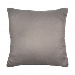 2Q207.020 Housse de coussin 40x40 cm Blanc Gris Polyester Fleurs Housse de coussin décorative