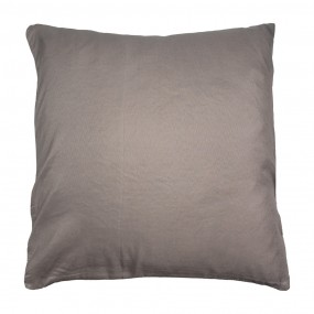 2Q207.030 Housse de coussin 50x50 cm Blanc Gris Polyester Fleurs Housse de coussin décorative