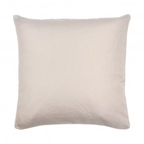 2Q208.020 Housse de coussin 40x40 cm Gris Beige Polyester Fleurs Housse de coussin décorative