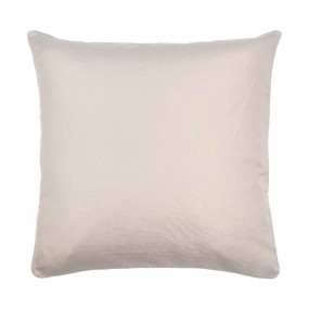 2Q208.030 Housse de coussin 50x50 cm Gris Beige Polyester Fleurs Housse de coussin décorative