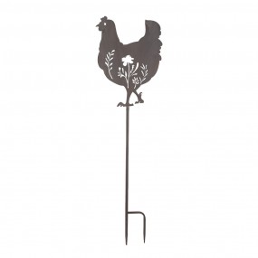 25Y1278 Gartenspieß Huhn 32x2x113 cm Braun Metall Gartenstecker