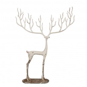 25Y1279 Decorative Figurine Set of 3 Deer 51x11x64 / 23x7x43 / 16x6x28 cm White Metal