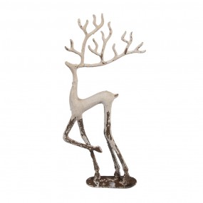 25Y1279 Decorative Figurine Set of 3 Deer 51x11x64 / 23x7x43 / 16x6x28 cm White Metal