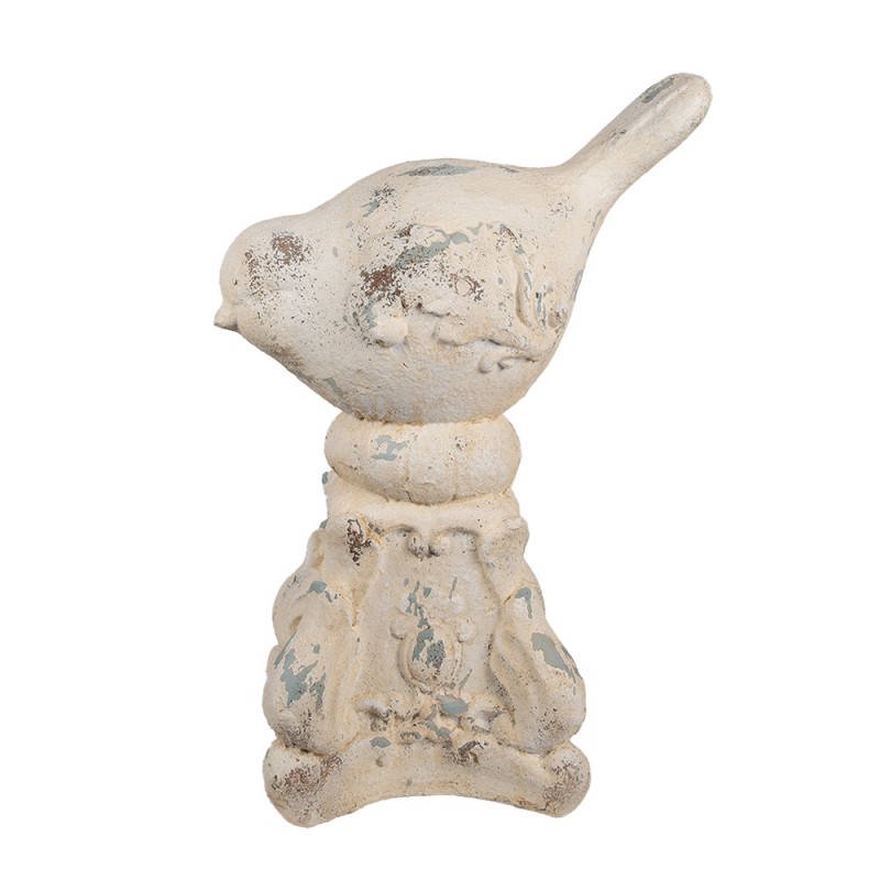 6MG0058 Figurine décorative Oiseau 33x21x47 cm Beige Matériau céramique