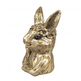 26PR5101 Candle holder Rabbit 10x8x15 cm Gold colored Polyresin