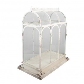 250802 Decorative Propagation Box 56x32x65 cm Beige Metal Glass Seed Tray