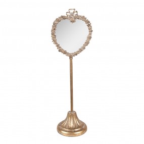 262S305 Table Mirror 14x11x43 cm Gold colored Metal Glass Heart-Shaped