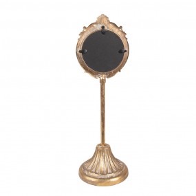 262S306 Table Mirror 11x11x35 cm Gold colored Metal Glass Round