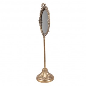 262S307 Table Mirror 13x11x46 cm Gold colored Metal Glass Oval