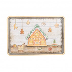 265751 Tray 32x22x2 cm Brown Melamine Christmas