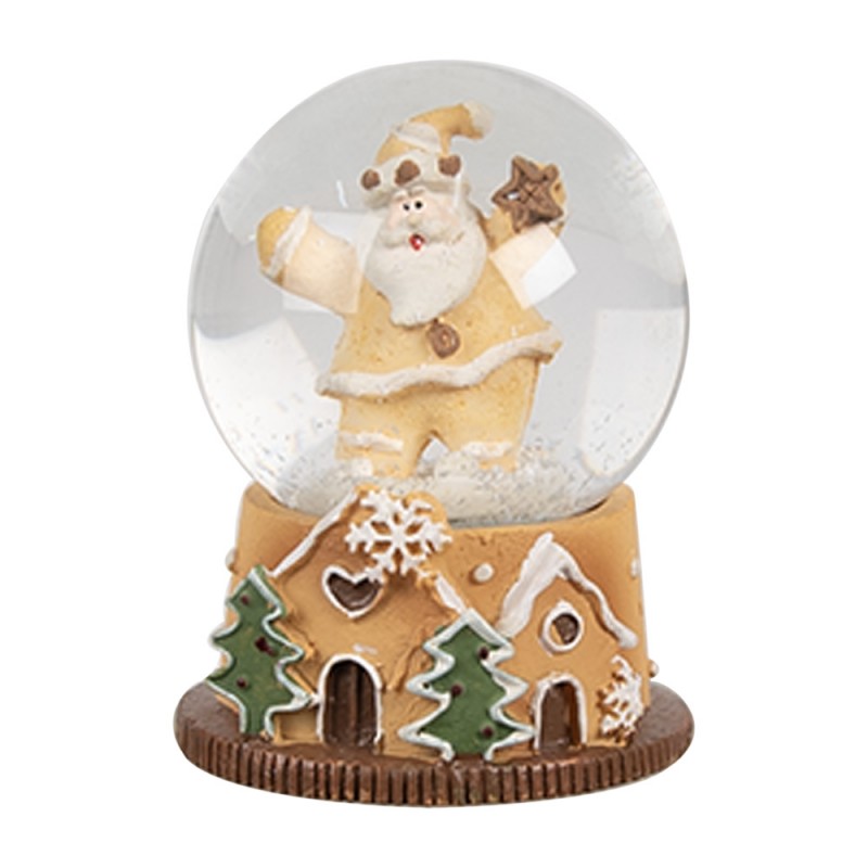 65764 Snow Globe Ø 5x6 cm Brown Glass Plastic