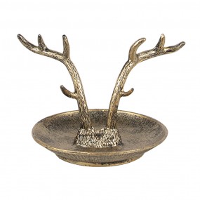 26Y5662 Decorative Bowl 11x9x8 cm Gold colored Metal Antler