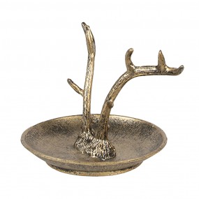 26Y5662 Decorative Bowl 11x9x8 cm Gold colored Metal Antler