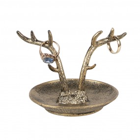 26Y5662 Decorative Bowl 11x9x8 cm Gold colored Metal Antler