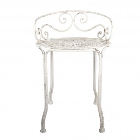 26Y5666 Tabouret Ø 44x67 cm Blanc Métal Table de plante