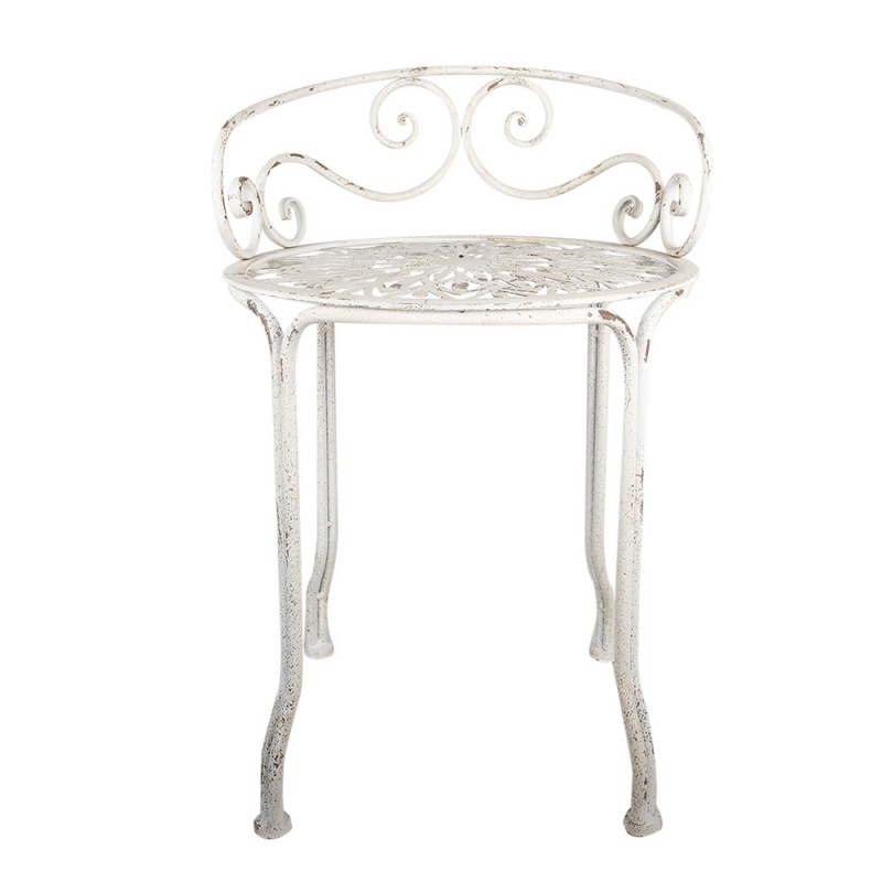 6Y5666 Stool Ø 44x67 cm White Metal Plant Table