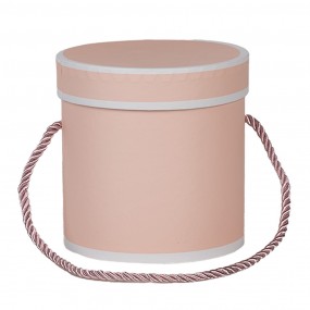 266009P Boîte cadeau Ø 12x12 cm Rose Carton Rond