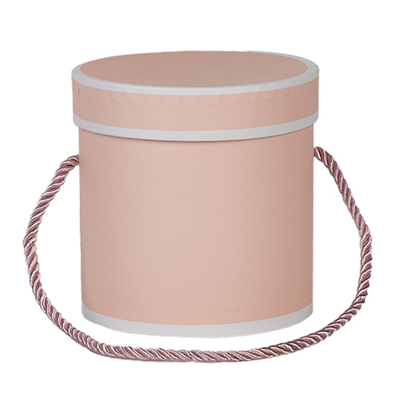 66009P Boîte cadeau Ø 12x12 cm Rose Carton Rond