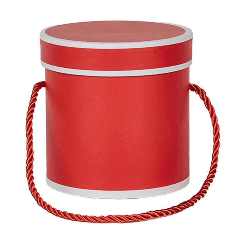 66009R Geschenkdoos Ø 12x12 cm Rood Karton Rond