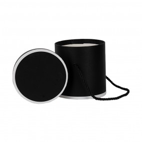 266009Z Gift box Ø 12x12 cm Black Cardboard Round