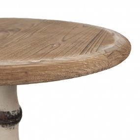 25H0688 Side Table Ø 62x81 cm Brown Wood Round